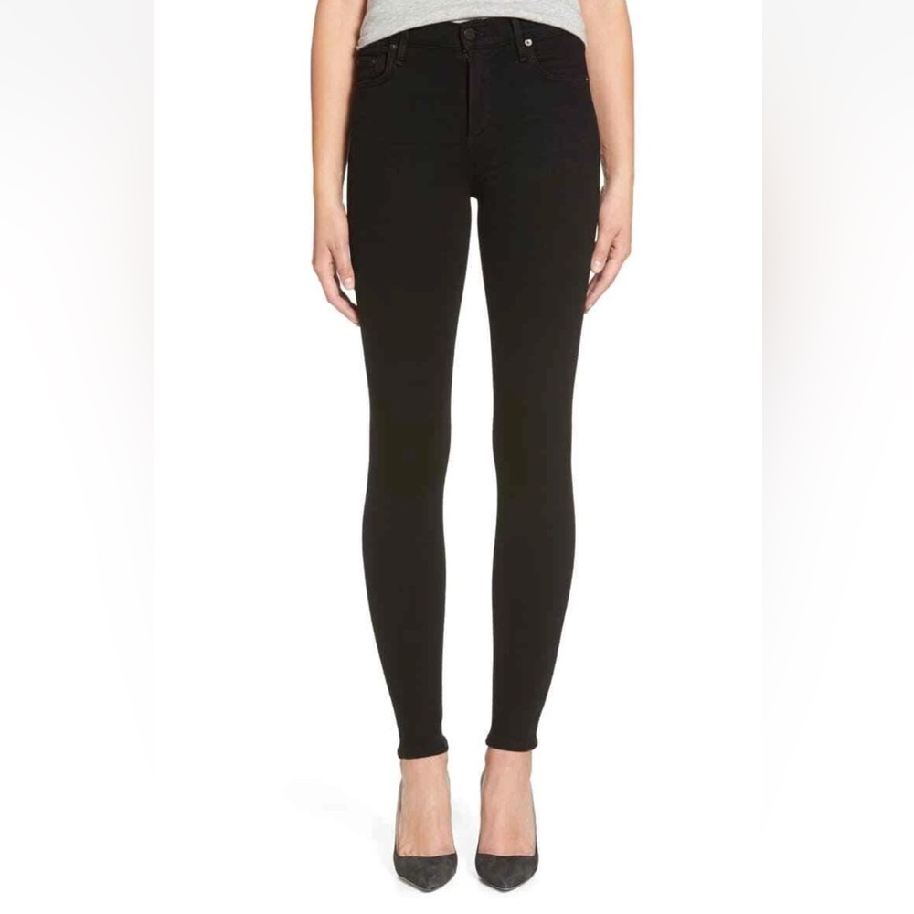 Citizens of Humanity Rocket High Rise Black Crop Skinny Jeans, Size 26